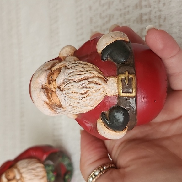 Vintage Holiday Christmas Santa shelf sitters trinkets Ceramics signed 1992 - Picture 6 of 10